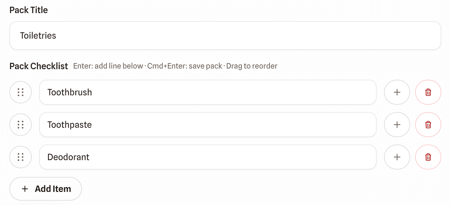 Create pack